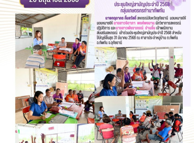 ประชุมใหญ่สามัญประจำปี 2568 “ กลุ่มเกษตรกรทำนาทัพทัน” พารามิเตอร์รูปภาพ 1